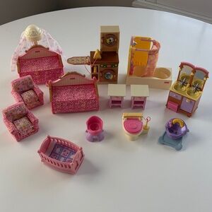 Fisher Price Loving Family Doll House Furniture Lot